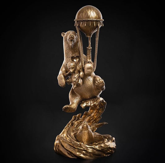 Polar Express Natural Bronze Sculpture