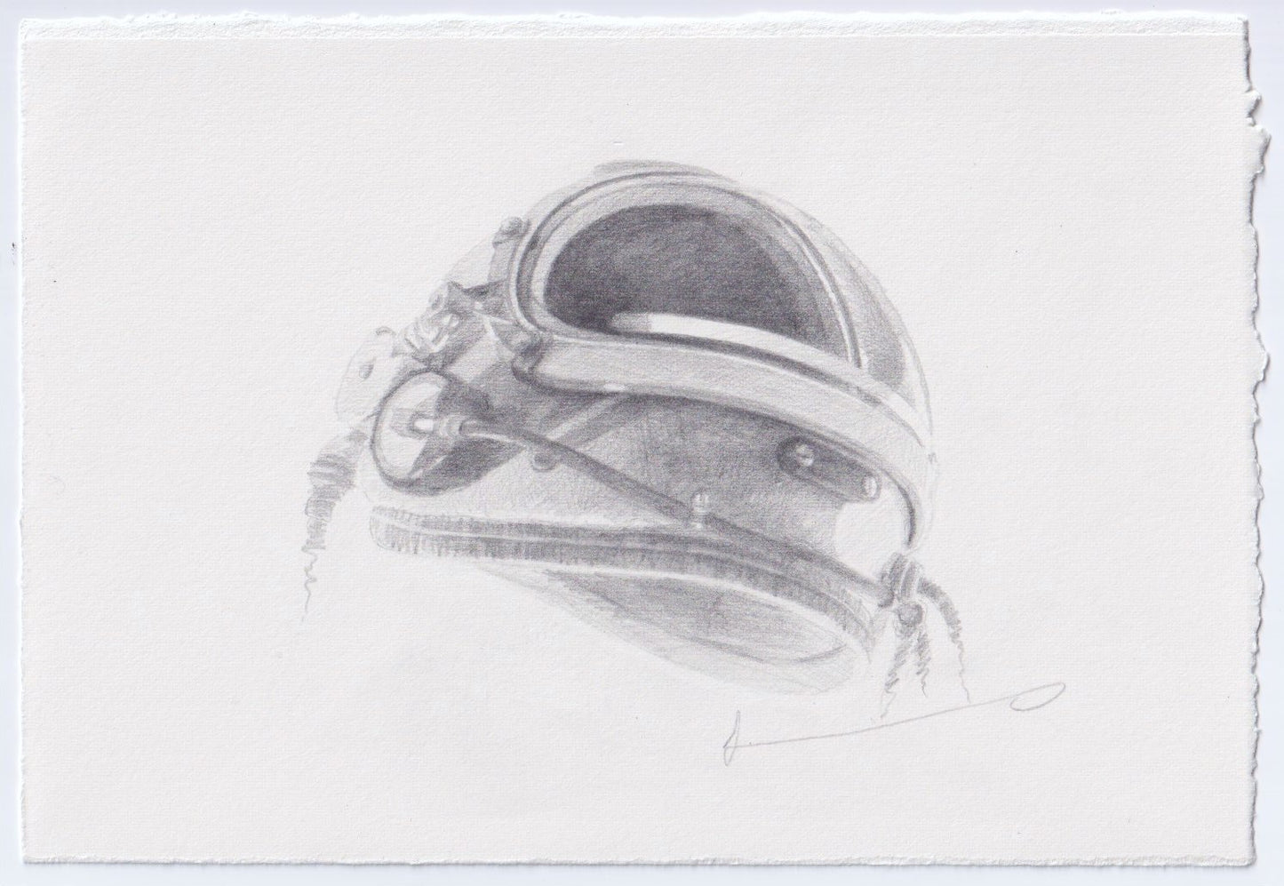 Original Drawing + Xlarge FOUNDATION Sculpture White Patina Painted Bronze