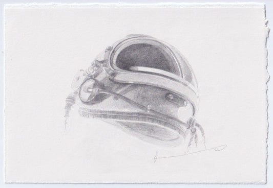 Original Drawing + Xlarge FOUNDATION Sculpture White Patina Painted Bronze