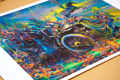 Into Passing Hand Embellished Print by Michael Page