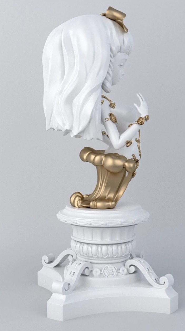 La Dauphine Sculpture White/Gold - Ready to ship