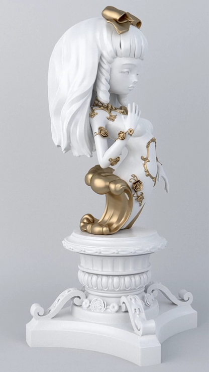 La Dauphine Sculpture White/Gold - Ready to ship
