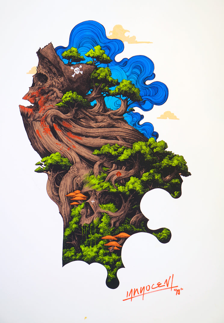 Ian Permana - Black Forest, hand finished print A