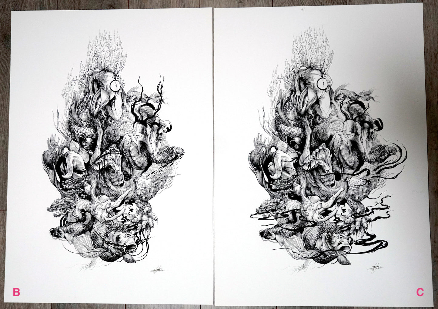 Naim. Limited edition hand Embellished Print by DZO