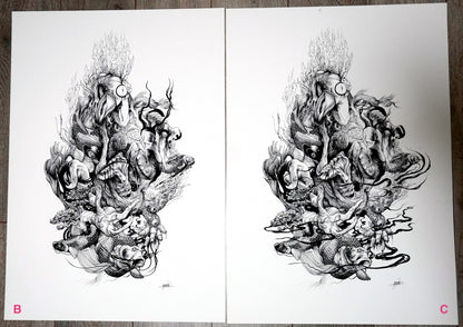 Naim. Limited edition hand Embellished Print by DZO