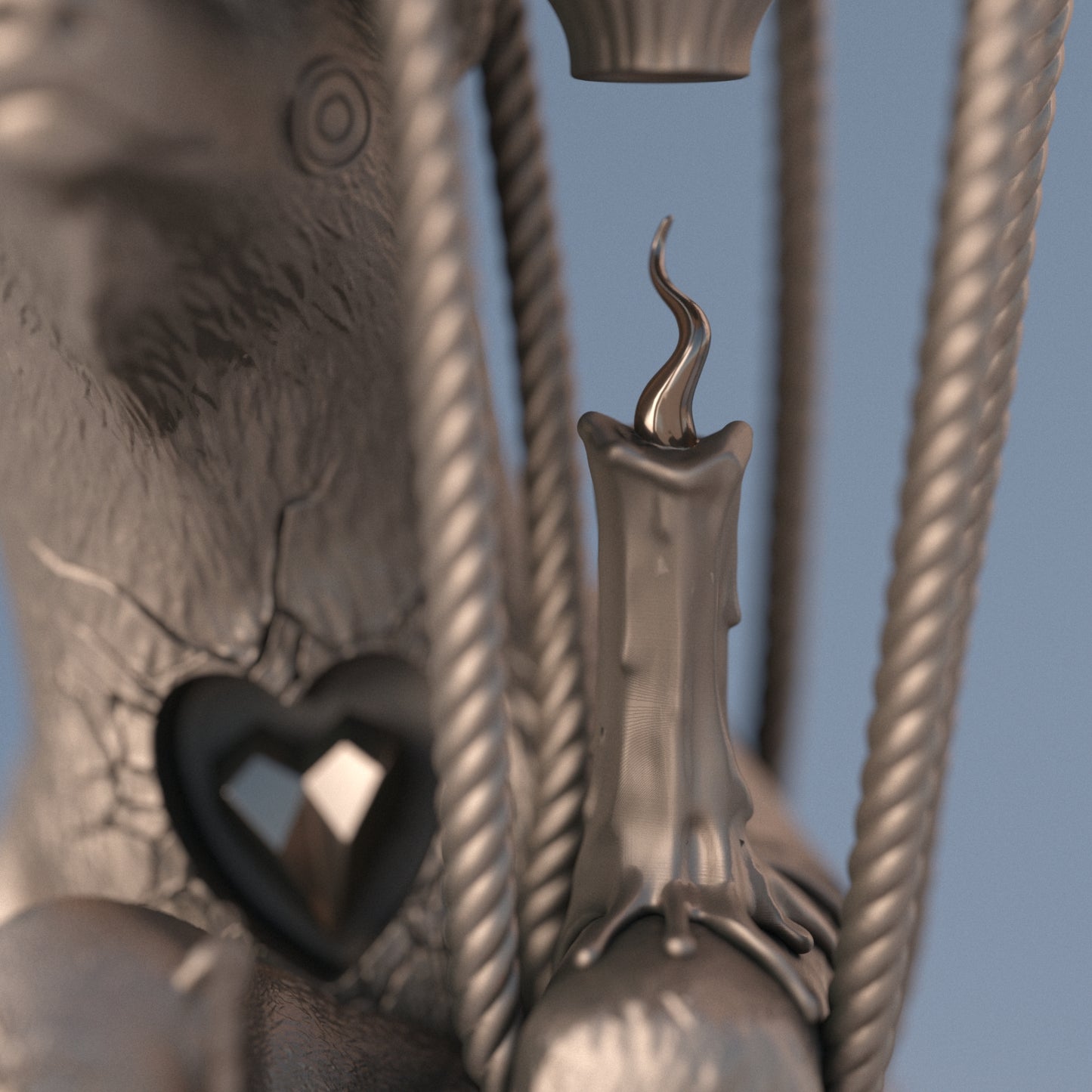 Polar Express Natural Bronze Sculpture
