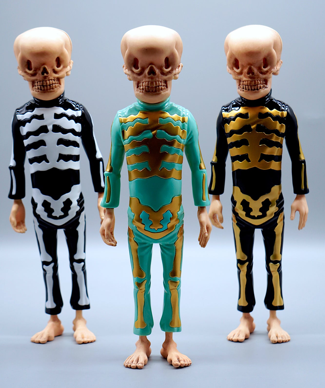 Bone Trotters Figure Teal and Gold by Matt Gordon
