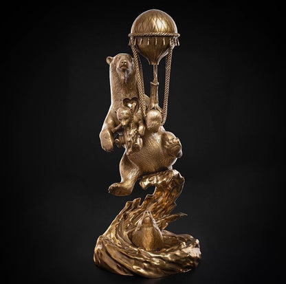 Polar Express Natural Bronze Sculpture
