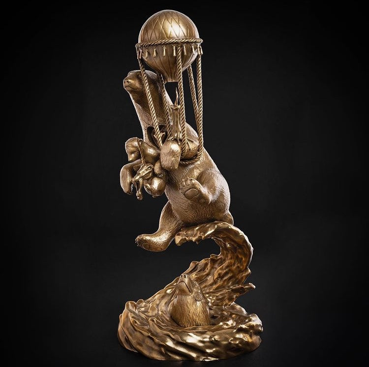 Polar Express Natural Bronze Sculpture