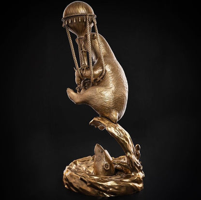 Polar Express Natural Bronze Sculpture
