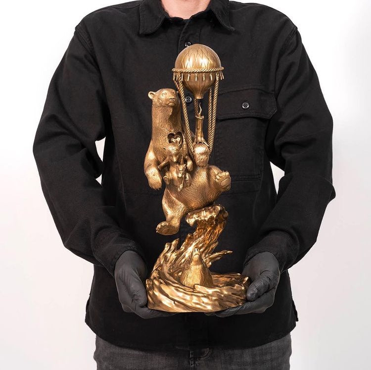 Polar Express Natural Bronze Sculpture