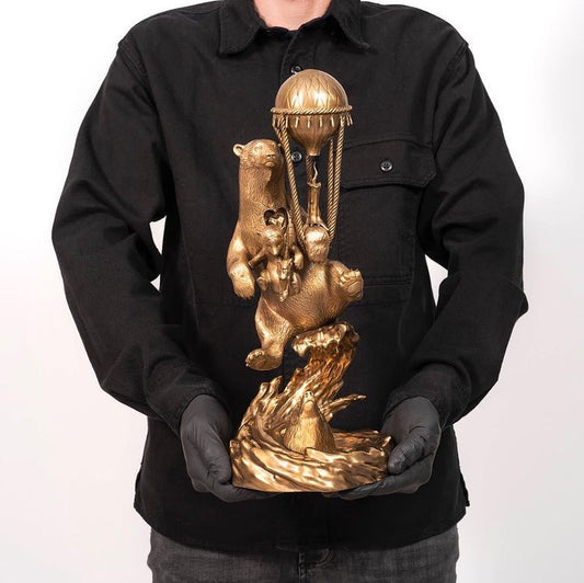 Polar Express Natural Bronze Sculpture
