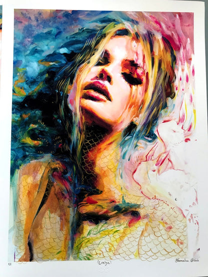 Evelyn Hand Embellished Limited Edition Print by Charmaine Olivia
